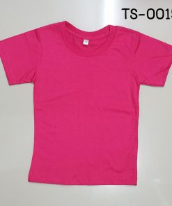 TS0015 เสื้อยืดเด็ก คอกลม สีชมพูบานเย็น